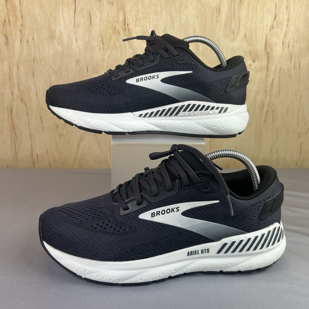 Brooks Ariel GTS 24 Womens Size 10 Support Running Sneakers Black White